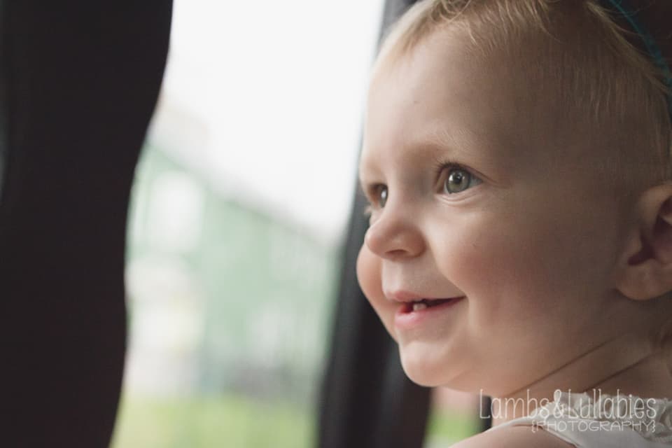 toddler girl smiling