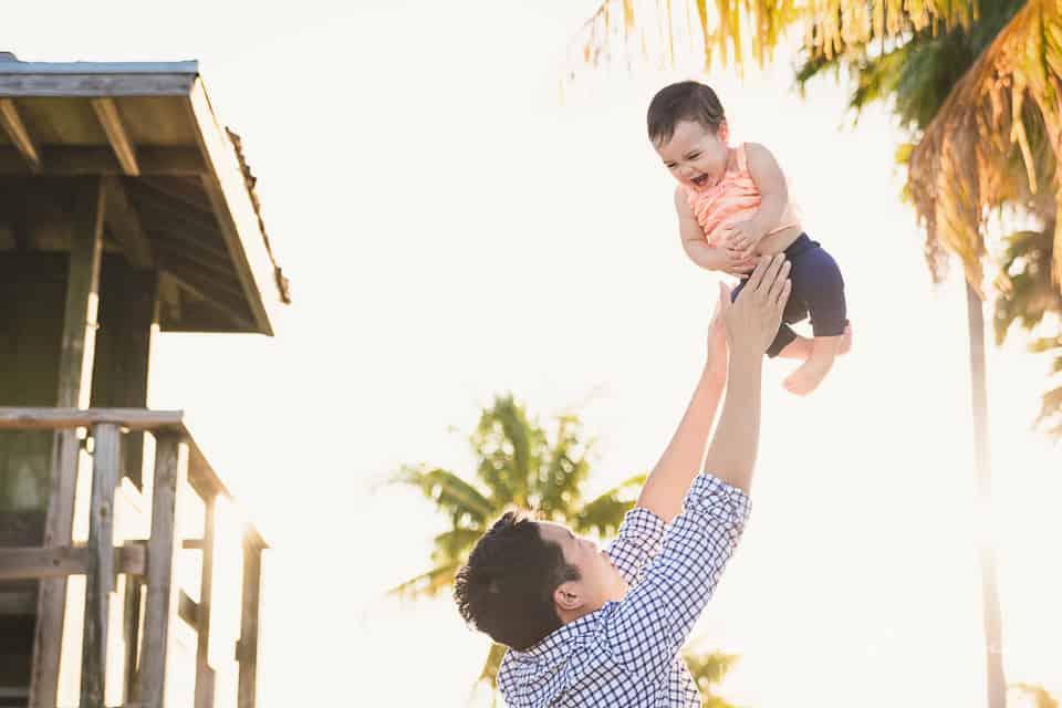 dad and baby picture in coral gables fl