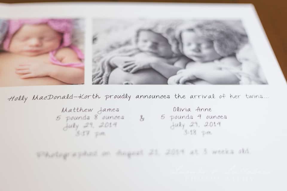 fort lauderdale newborn album design